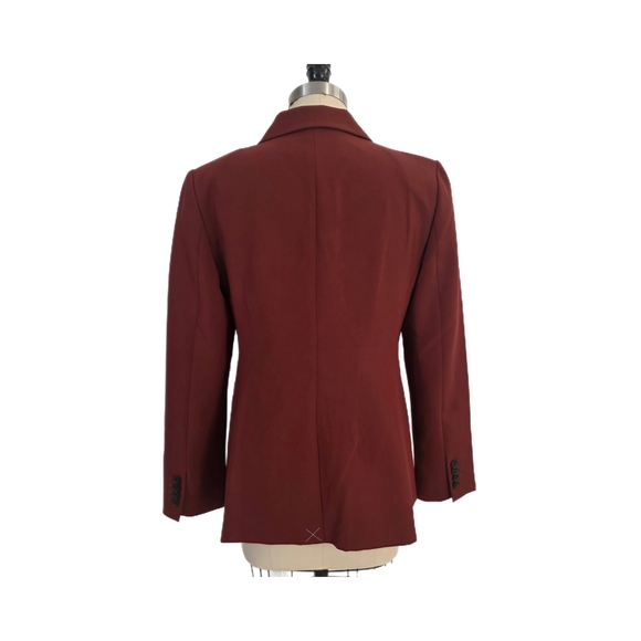 Ann Taylor Tailored Fit  Single Button Blazer Rust Red Size 8 - Picture 2 of 8